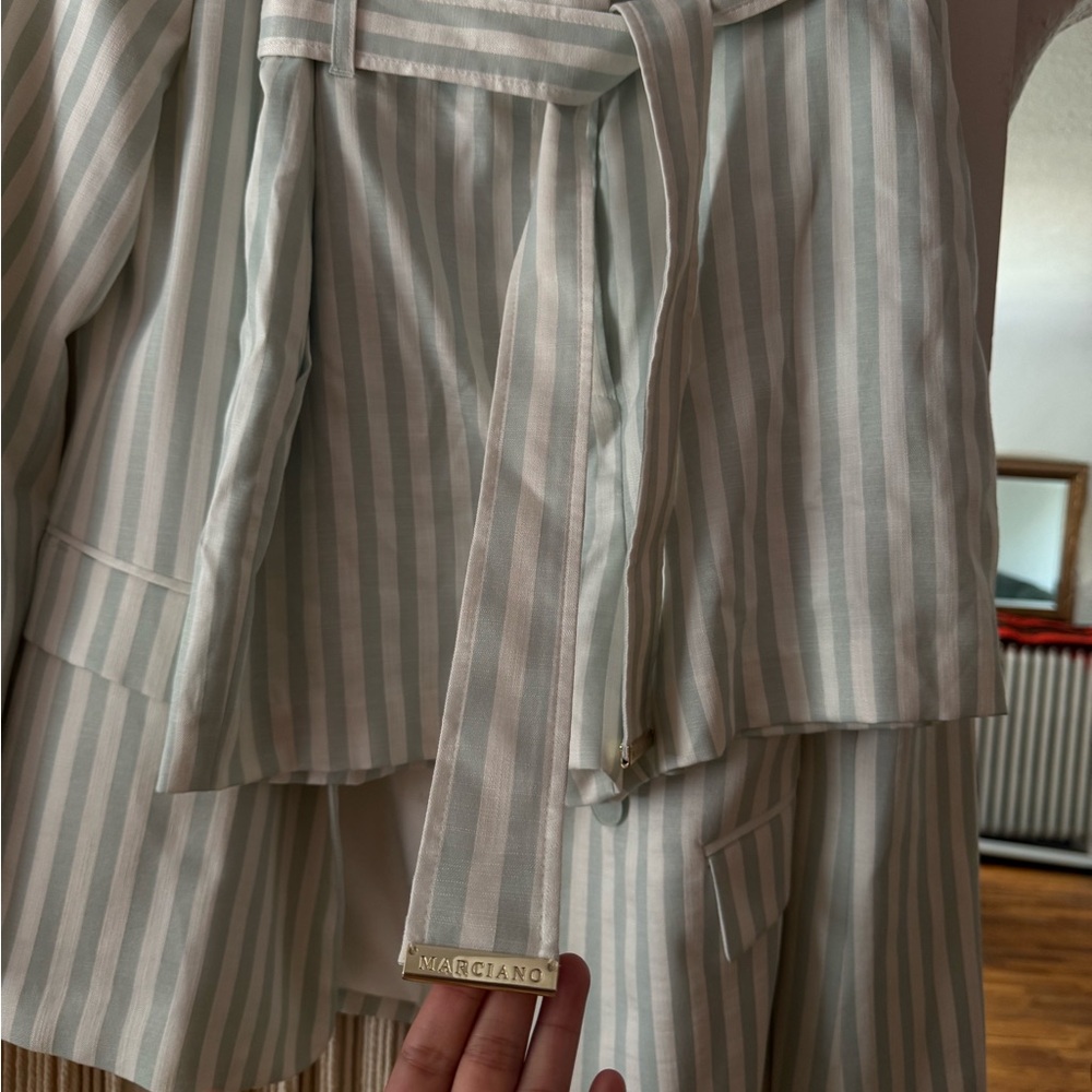 Marciano Light Blue and White Striped Suit Set S/M NET - Picture 7 of 7